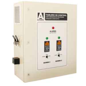 Tablero dúplex alternador-simultaneador con variador de frecuencia por motobomba	CVB-2B-5HP-T230